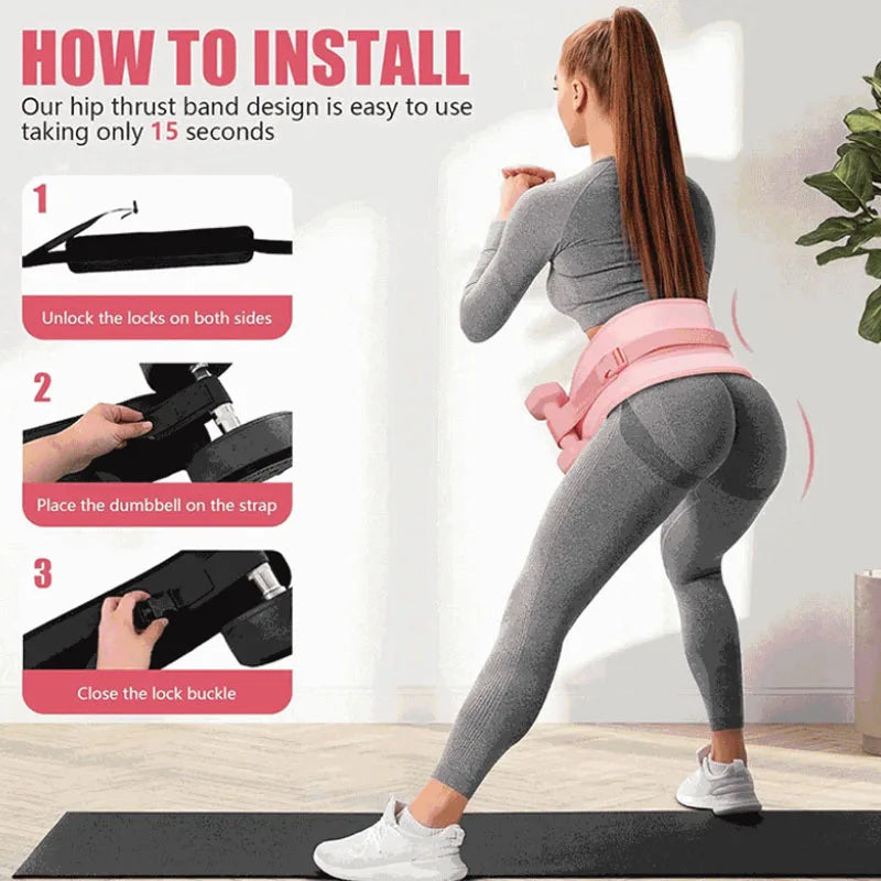 Adjustable Hip Bridge Weight Belt for Home Gym Fitness and Waist Training