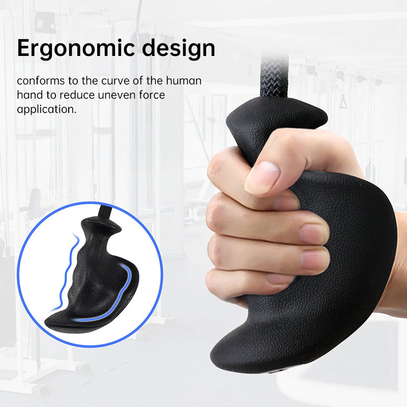 Tricep Rope Attachment with Ergonomic Grip - Detachable Handle for Cable Machine, Pulley System, Home & Gym Use