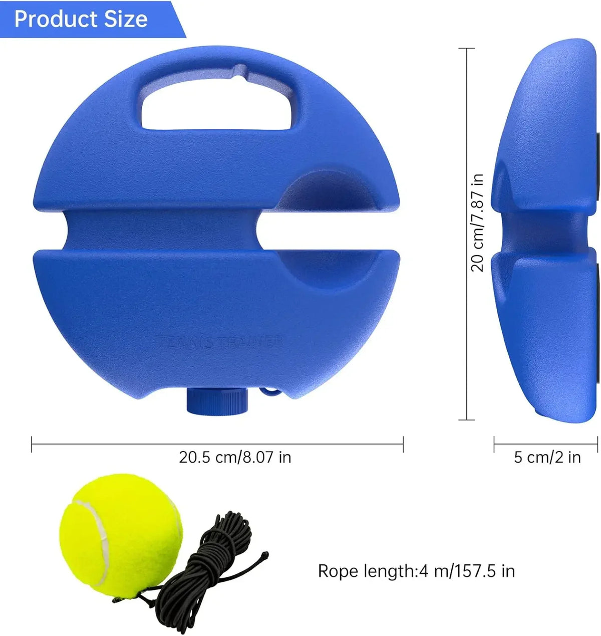 Portable Tennis/ paddle Rebounder Kit for Solo Training