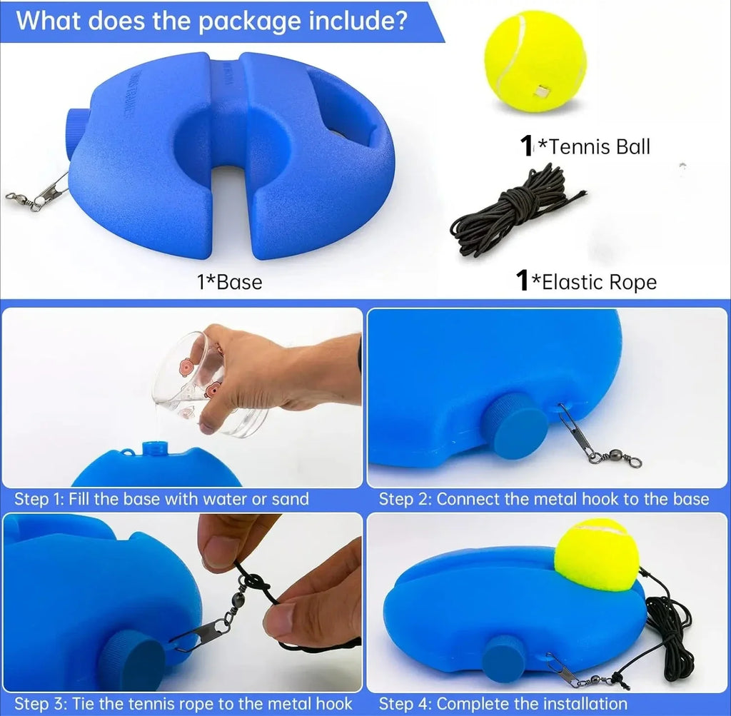 Portable Tennis/ paddle Rebounder Kit for Solo Training