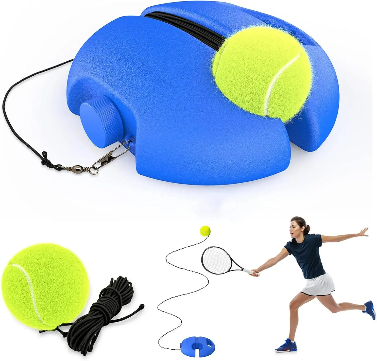 Portable Tennis/ paddle Rebounder Kit for Solo Training