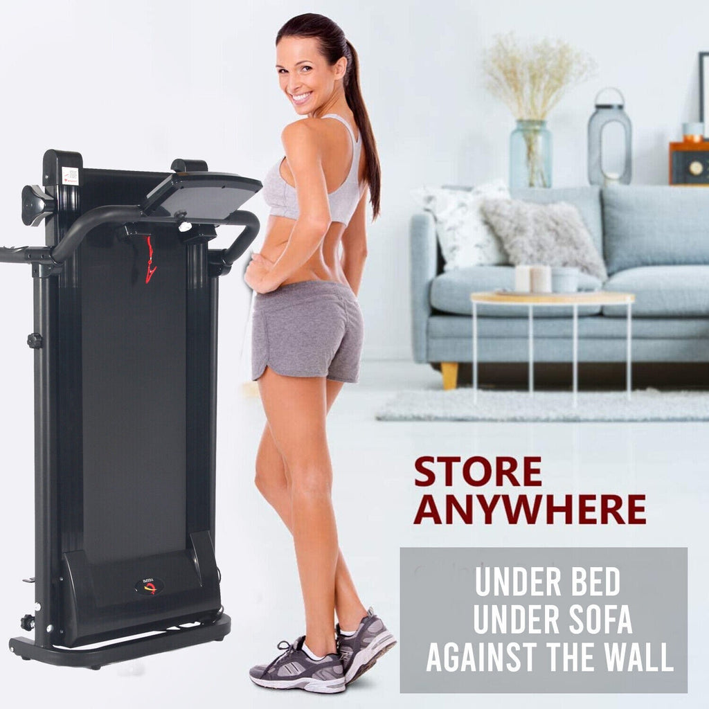 Treadmill - Running Walking Machine 9% Incline Home Gym Folding UK